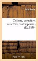 Critique, Portraits Et Caractères Contemporains
