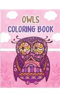 Owls Coloring Book: Owls Coloring Book For Kids, Children, Toddlers, Crayons, Adult, Mini, Girls And Boys - Large 8.5 X 11"