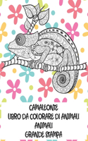 Libro da colorare di animali - Grande stampa - Animali - Camaleonte