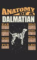 Anatomy Of A Dalmatian: Anatomy Of A Dalmatian Notebook Journal 6x9 Personalized Customized Gift For Dalmatian Mom Dad Lined Paper