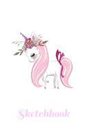 Sketchbook: Unicorn Blank Sketchbook for kids White Paper for Drawing, Doodling or Sketching 8.5 x 11 100 page