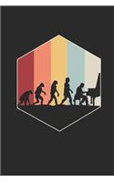 Evolution Of Piano: Blank Lined Notebook - Journal for Pianist And Musician