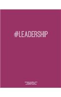 Notebook for Cornell Notes, 120 Numbered Pages, #LEADERSHIP, Plum Cover: For Taking Cornell Notes, Personal Index, 8.5"x11", Hashtag Series, Genius Edition