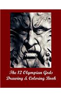 12 Olympian Gods Drawing & Coloring Book