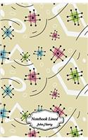Retro Pattern Notebook: Blank Lined Page Softcover Journal: 6