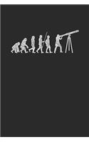 Astronomer Evolution: Graph Paper Notebook (6" x 9" - 120 pages) Simple Astronomy Notebook Design for Gift / Daily Journals