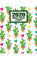 2020 Monthly Budget Planner: Weekly Budget Bill Planner Organizer Expense Tracker Notebook Cactus Hearts Succulent