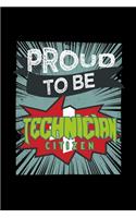Proud to be technician citizen: Hangman Puzzles - Mini Game - Clever Kids - 110 Lined pages - 6 x 9 in - 15.24 x 22.86 cm - Single Player - Funny Great Gift