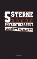 5 Sterne Physiotherapeut Geprüfte Qualität Notizbuch