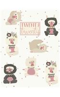 2020: Llamas do Yoga - A4 Diary Week on 2 Pages to View WO2P Journal - Horizontal Weekly Planner - Cute Pattern