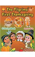 The Pilgrims' First Thanksgiving Coloring Book: (English)