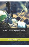 What makes a good leader?