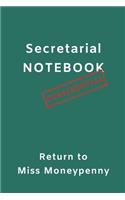 Miss Moneypenny Secretarial Notebook
