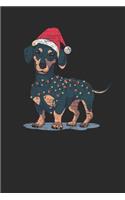 Christmas Dachshund: Dachshunds Notebook, Dotted Bullet (6" x 9" - 120 pages) Animal Themed Notebook for Daily Journal, Diary, and Gift