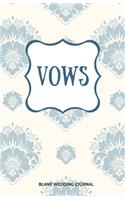 Vows Small Size Blank Journal-Wedding Vow Keepsake-5.5