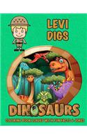 Levi Digs Dinosaurs Coloring Book Loaded With Fun Facts & Jokes