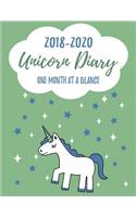 2018-2020 UNICORN DIARY One Month At A Glance