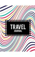 Travel Journal: White Abstract Art, 2019 Calendar Trip Planner, Personal Traveler's Notebook 8.5 X 11 Travel Log, to Do List