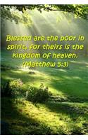 2019 Weekly Planner Bible Verse Beatitudes Blessed Poor Spirit Matthew 5 3: (Notebook, Diary, Blank Book)