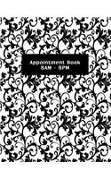 Appointment Book 8am - 8pm: Floral Florish. Spa, Salon or Small Business Customer Appointment Hourly Planner Set at 15-Minute Intervals with No Assigned Dates.