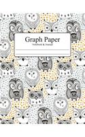 Graph Paper Notebook & Journal: Grid Notebook Paper: Hand Drawing Owl, Graph Paper Notebook, Squared Graph Notebook, Squared Graph Paper, Grid Paper(2 Graph Paper Notebook)