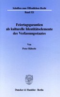 Feiertagsgarantien ALS Kulturelle Identitatselemente Des Verfassungsstaates