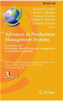 Advances in Production Management Systems: Innovative and Knowledge-Based Production Management in a Global-Local World