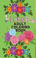 Flowers adult coloring book