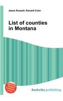 List of Counties in Montana: (English)