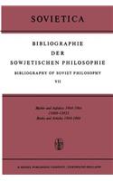 Bibliographie Der Sowjetischen Philosophie Bibliography of Soviet Philosophy