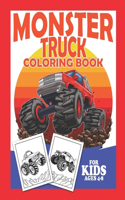 Monster Truck Coloring Book For Kids Ages 4-8