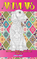 Pattern Coloring Book for Children - Animals - Large Print