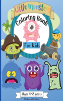 Little Monsters Coloring Book for Kids Ages 4-8 years
