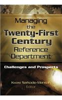 Managing the Twenty-First Century Reference Department