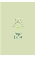 Prayer Journal: Green cross prayer lined paperback jotter notebook