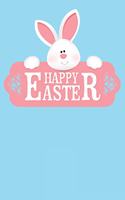 Happy Easter: Easter Bunny: Lined Paper Notebook Journal (Cute Rabbit and Eggs)