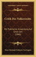 Critik Des Volkerrechts