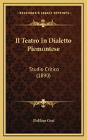 Il Teatro In Dialetto Piemontese