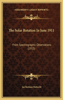 Solar Rotation In June 1911