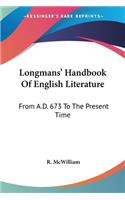 Longmans' Handbook Of English Literature