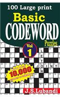 100 Large print Basic Codeword puzzles