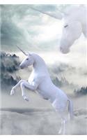 Fantasy White Unicorn Artwork Journal: 150 Page Lined Notebook/Diary