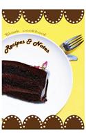 Blank cookbook: Recipes & Notes: 7x10 "Dessert station"design with 100 pages blank recipe paper for jotting down your recipes