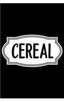Cereal: 100 Pages 6'' x 9'' Recipe Log Book Tracker - Best Gift For Cooking Lover