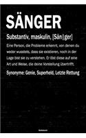 Sänger Notizbuch