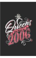 Queens Are Born In 2006: Graph Ruled Notebook - Journal for Birthday Gift Idea