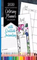 2020 Weekly & Monthly Coloring Planner Calendar