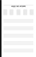 Ukulele Tabs Notebook: Composition and Songwriting Ukulele Music Song with Chord Boxes and Lyric Lines Tab Blank Notebook Manuscript Paper Journal Workbook Sheet for Begin