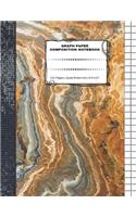 Graph Paper Composition Notebook: 110 Pages - Quad Ruled 4x4 - 8.5" x 11" Marble Large Notebook with Grid Paper - Math Notebook For Students
