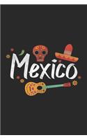 Mexico: Mexico Notebook Blank Line Mexican Latino Journal Lined with Lines 6x9 120 Pages Checklist Record Book Take Notes Gift Planner Paper Men Women Kids 